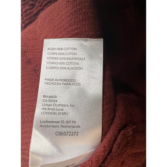 New Free People Last Time Stacked Cargo Cord Pants Size 0 Red - Picture 9 of 9